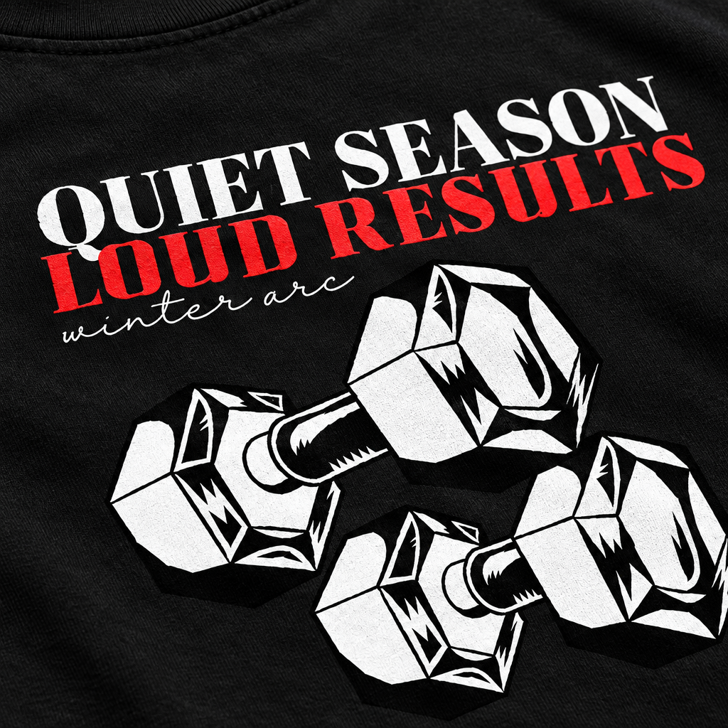 Quiet Season Loud Results Oversized Graphic T-Shirt
