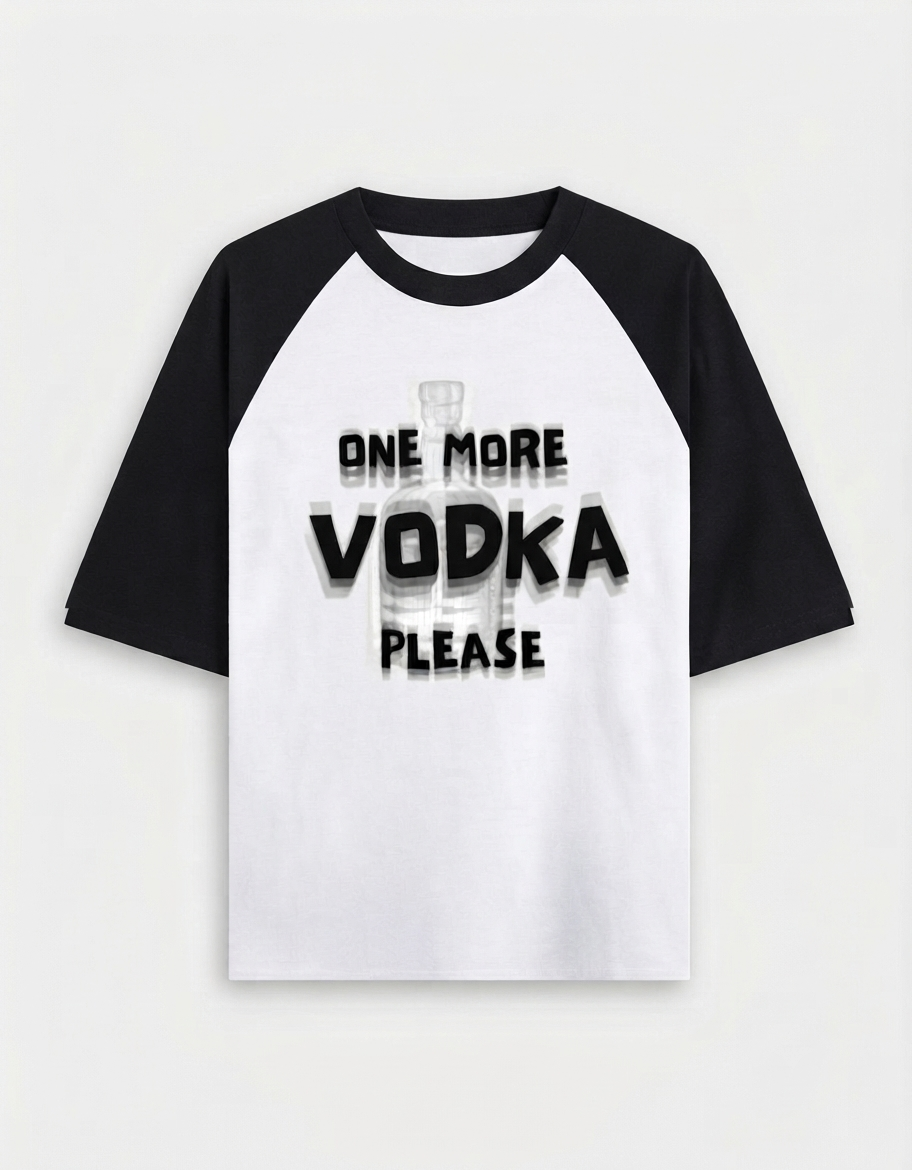 The Vodka Raglan — Black & White Edition