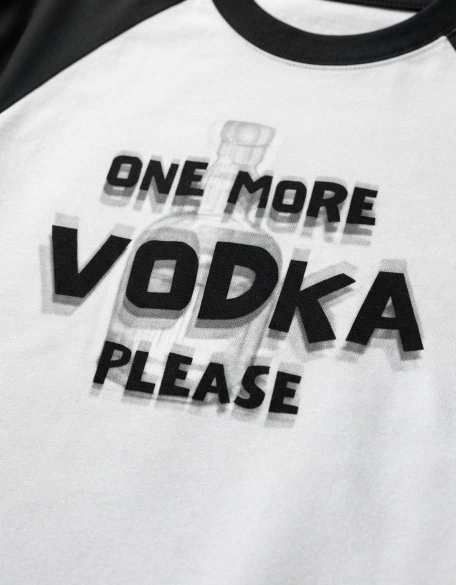The Vodka Raglan — Black & White Edition