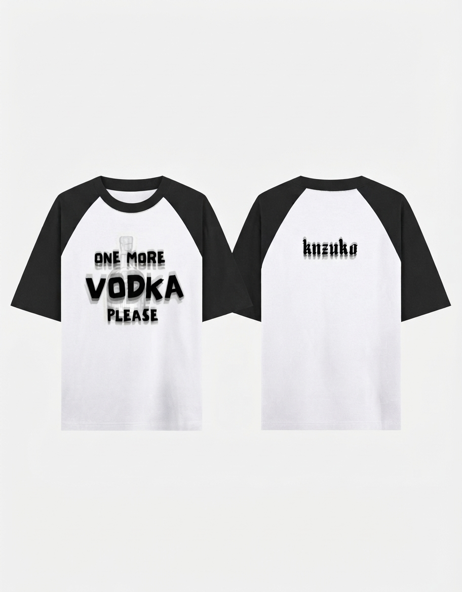 The Vodka Raglan — Black & White Edition