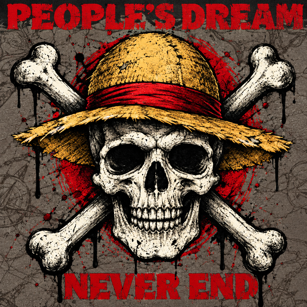 Vintage Skull & Hat Graphic T-Shirt